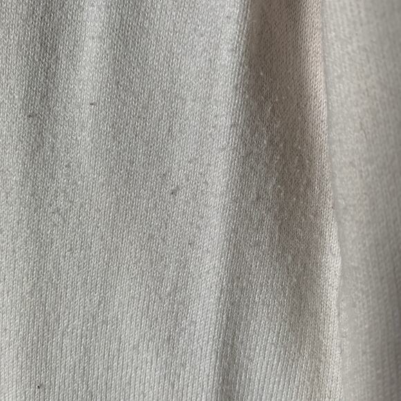 Anne Klein White Cardigan Sweater Gold Button Front Pockets Size Small - Picture 8 of 13